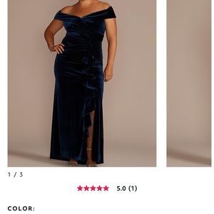Beautiful Blue Velvet Dress
